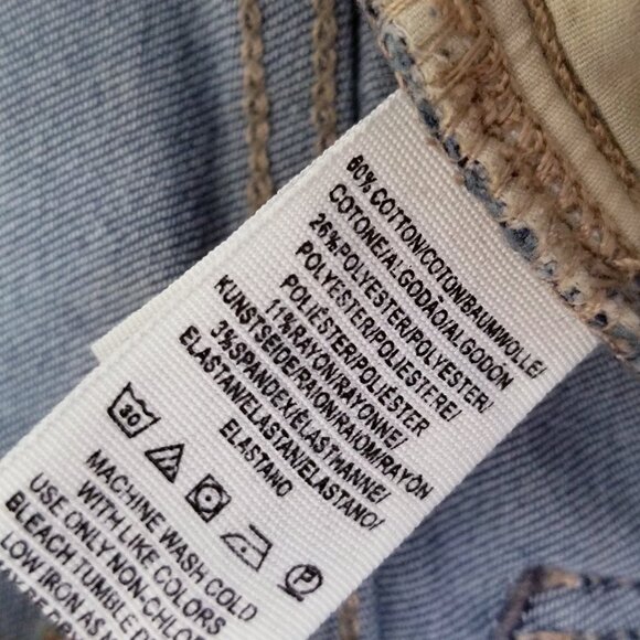 Free People Great Heights Frayed Hem Slim Fit Jeans Distressed Size 28 Boho Chic - Picture 12 of 16